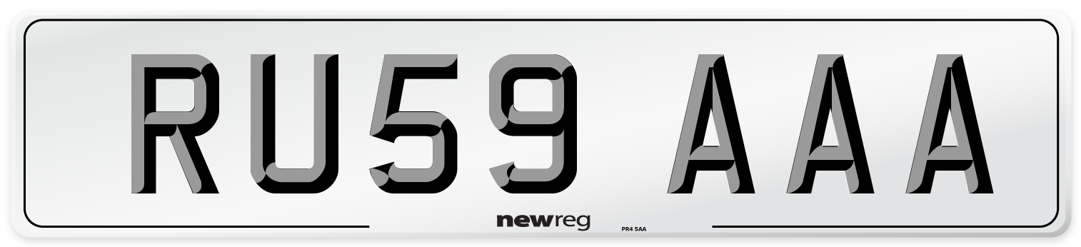 RU59 AAA Number Plate from New Reg